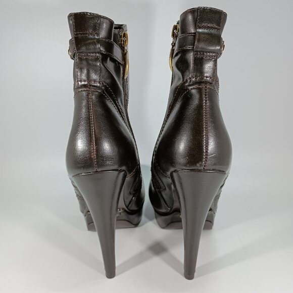GUESS Stiletto Ankle Boots-Booties Brown Size: 9M w/Box - Picture 3 of 16